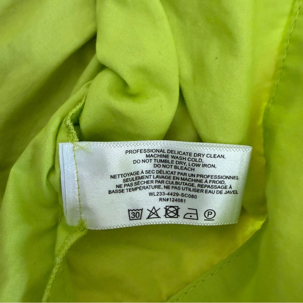 Proenza Schouler White Label Poplin Gathered Tank Top Green Apple - EUC, Size 6 - Picture 12 of 16